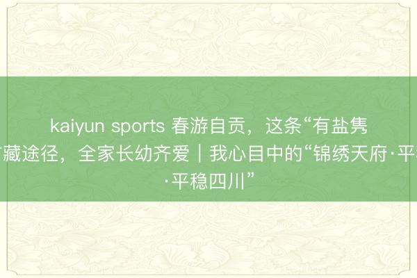 kaiyun sports 春游自贡,这条“有盐隽永”的矿藏途径,全家长幼齐爱|我心目中的“锦绣天府·平稳四川”