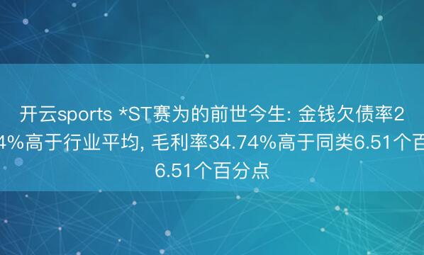 开云sports *ST赛为的前世今生: 金钱欠债率219.44%高于行业平均， 毛利率34.74%高于同类6.51个百分点